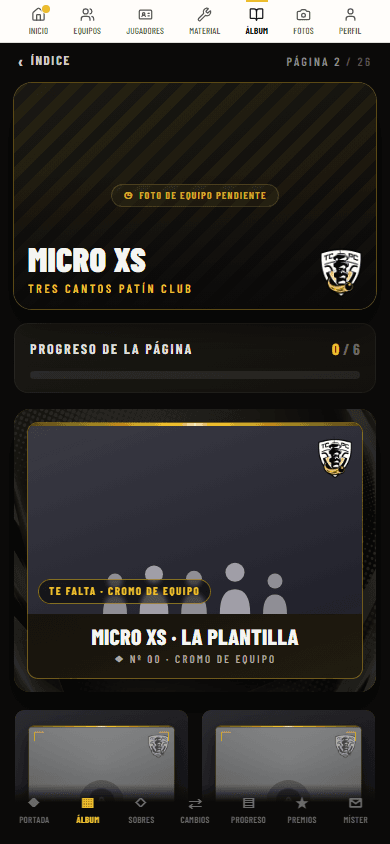 Una hoja del álbum