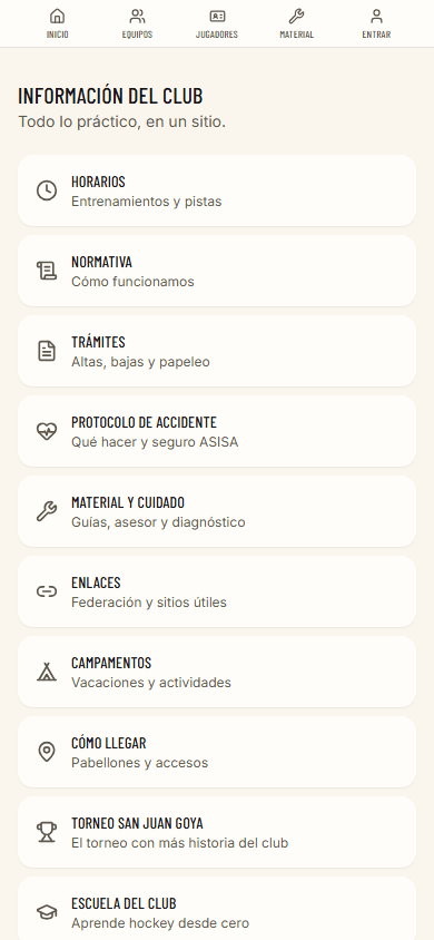 Información del club
